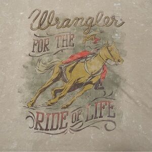 NWT Wrangler Ride of Life T-Shirt Short Sleeve Cowgirl Western Rodeo Festival